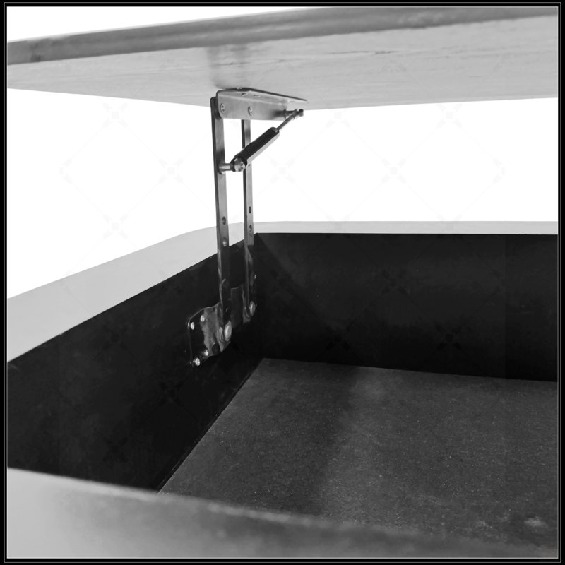 Table basse à plateau relevable 38,6 po, Noir