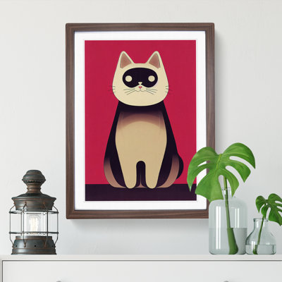 Modern Cat No.1 Abstract - Framed Print