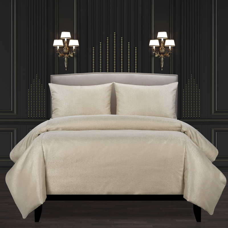 Effervescent Spa Luxury Duvet Cover, Twin Duvet Cover, Champagne