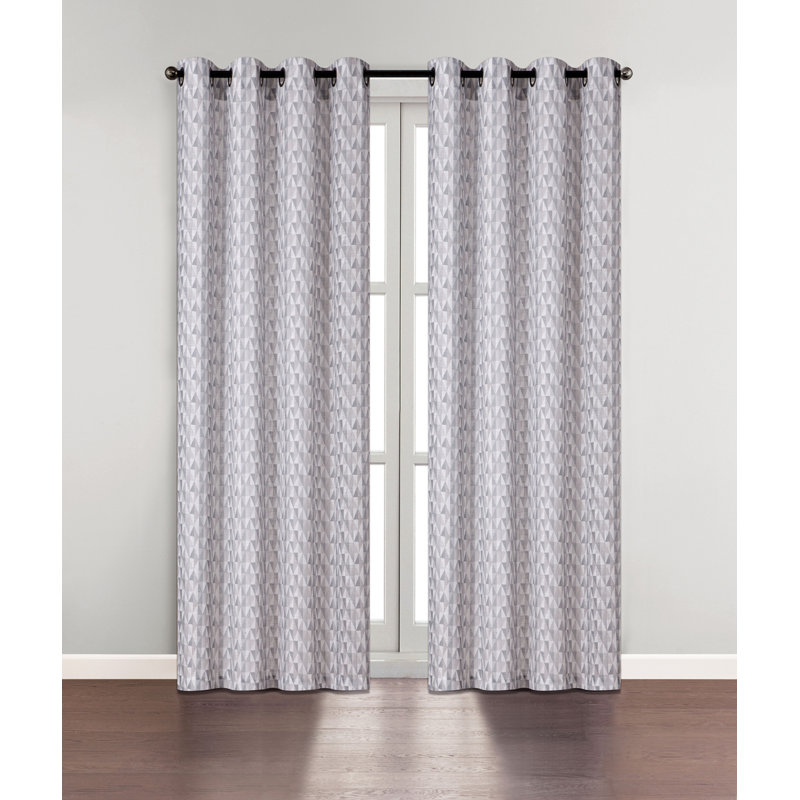 Horta Sheer Curtain Pair, Neutral Gray