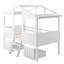 Lit mezzanine simple avec deux tiroirs, lit, enfant, adulte, mezzanine, style maison, gris-256303814