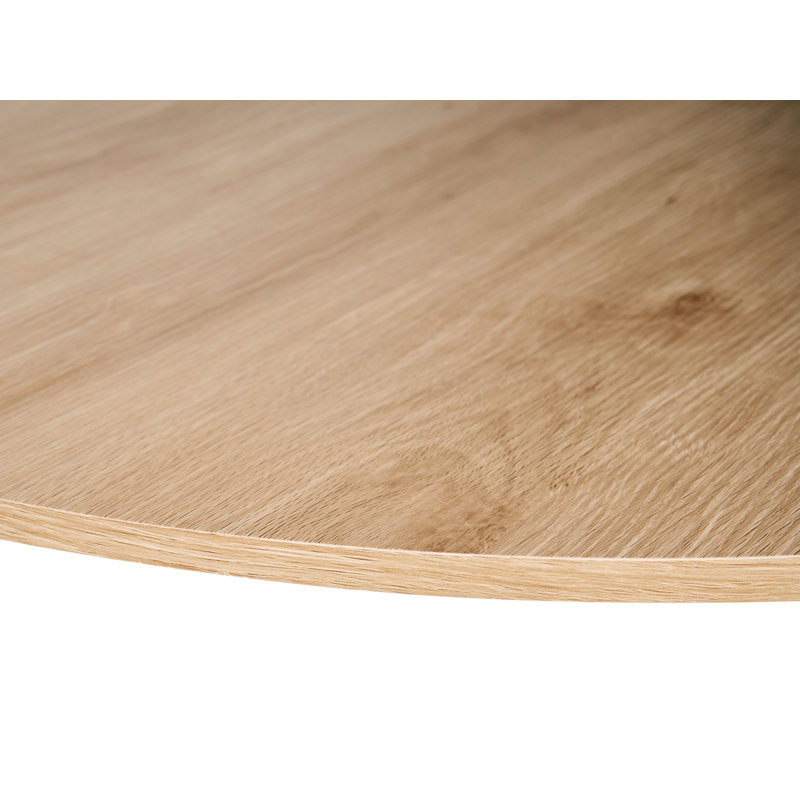 Dining Table with Iron Base, Brown / White