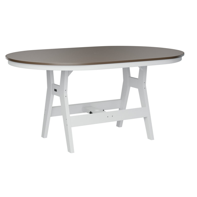 Berlin Gardens Harbor 64″ Oblong Bar Table, Hammered Bronze, 30.37" H x 64" W x 44" D