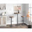 Table de bar / coin-repas réglable de style industriel en brun-956057156-956057159