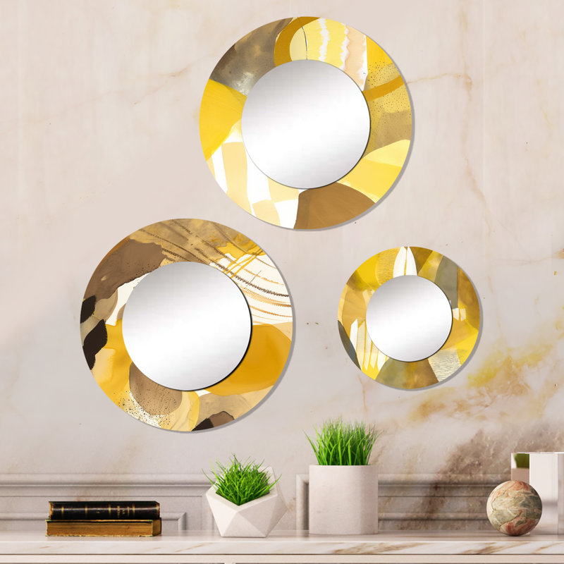 Evonna Metal Round Mirror