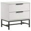 Yountville White 2-Drawer Nightstand Bedside Table