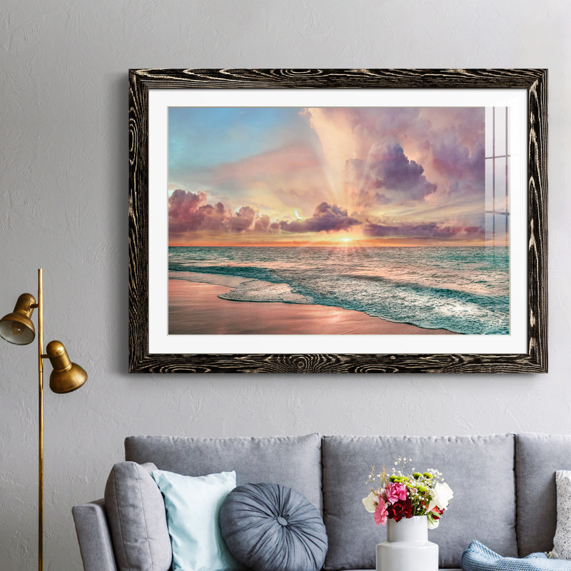 Copper Beach - peinture encadrée, Cadre noir, H 37,5 po x l 27,5 po x P 1,5 po