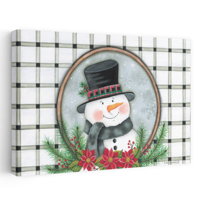 Portrait de bonhomme de neige poinsettia