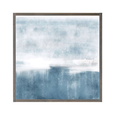 Seascape Abstract Wood Framed Wall Art Sign