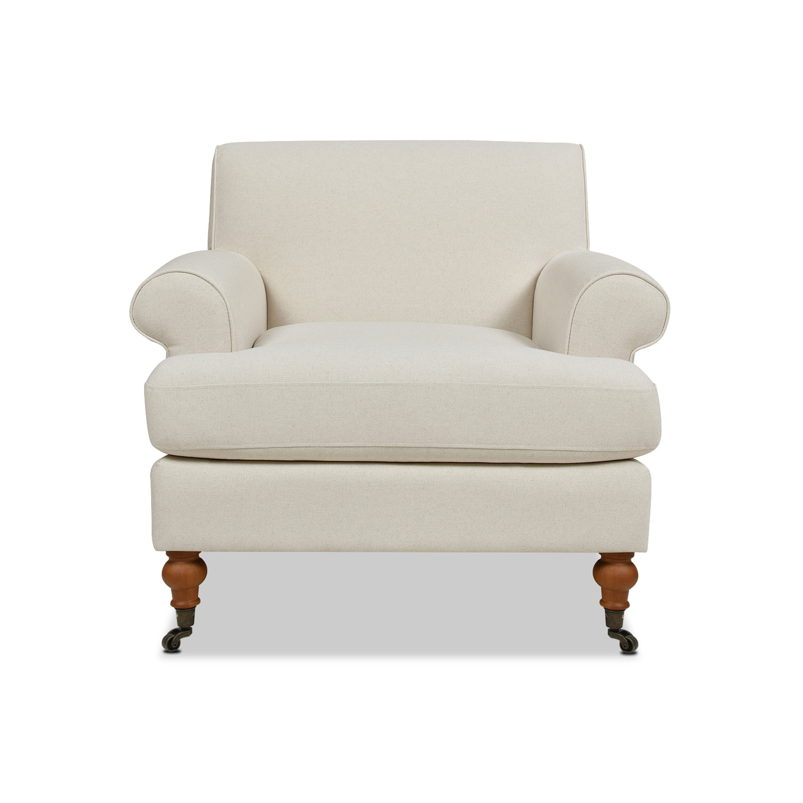 Harbor Upholstered Armchair, Light Beige Linen
