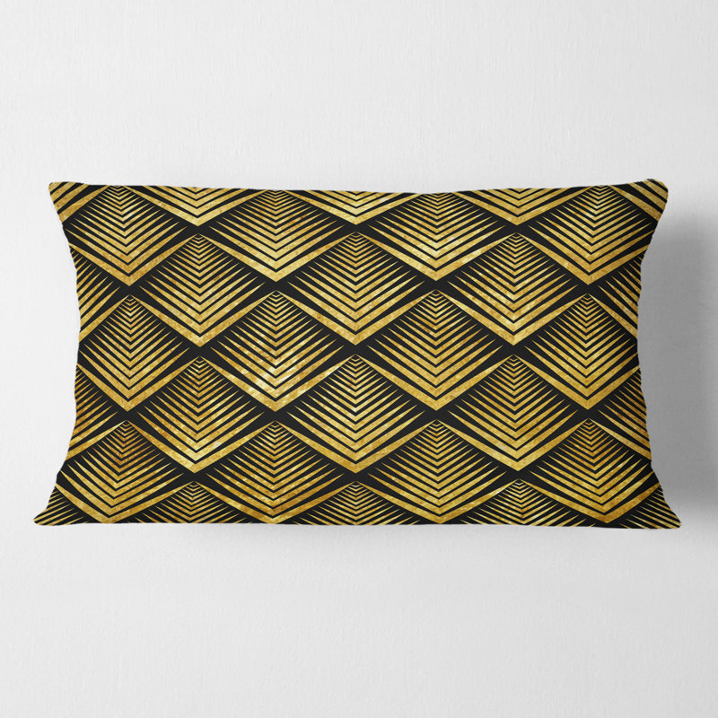 Coussin lombaire en motif art déco seal