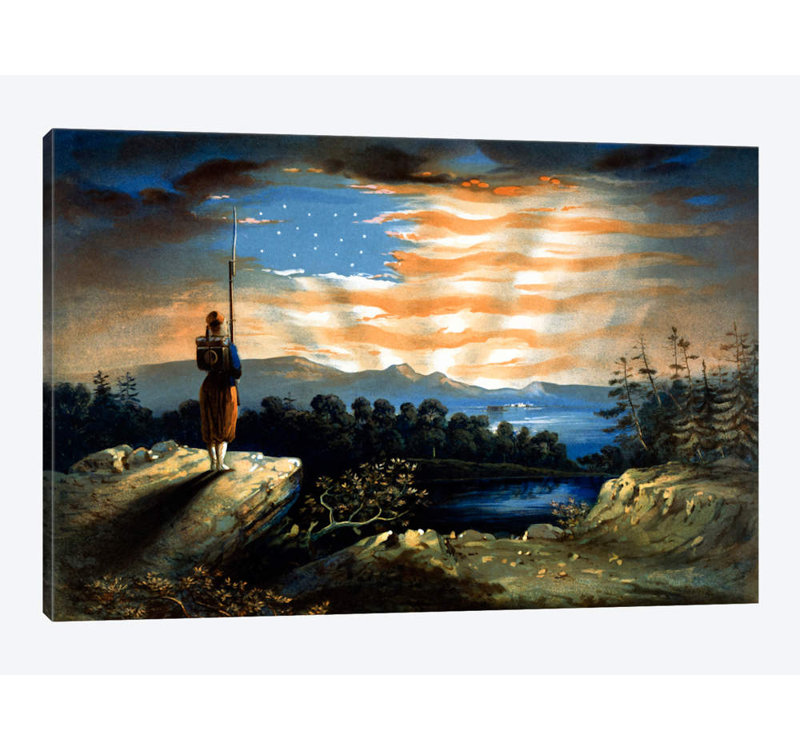 Reproduction d'art graphique sur toile, H 26 po x l 40 po x P 1,5 po, Toile tendue, Pas de tapis