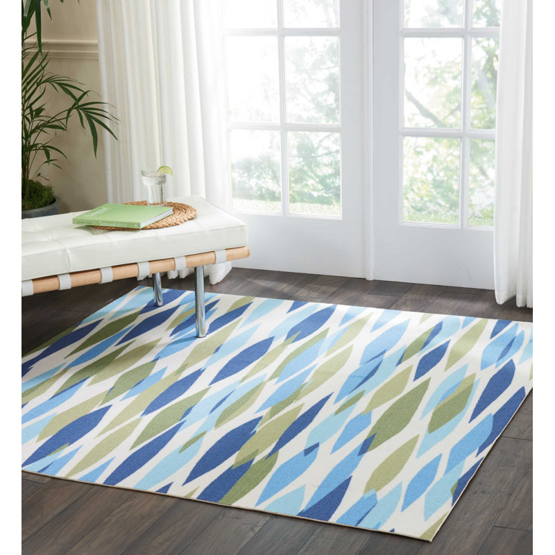 Square Arlinna Abstract Indoor / Outdoor Area Rug, Square 198cm