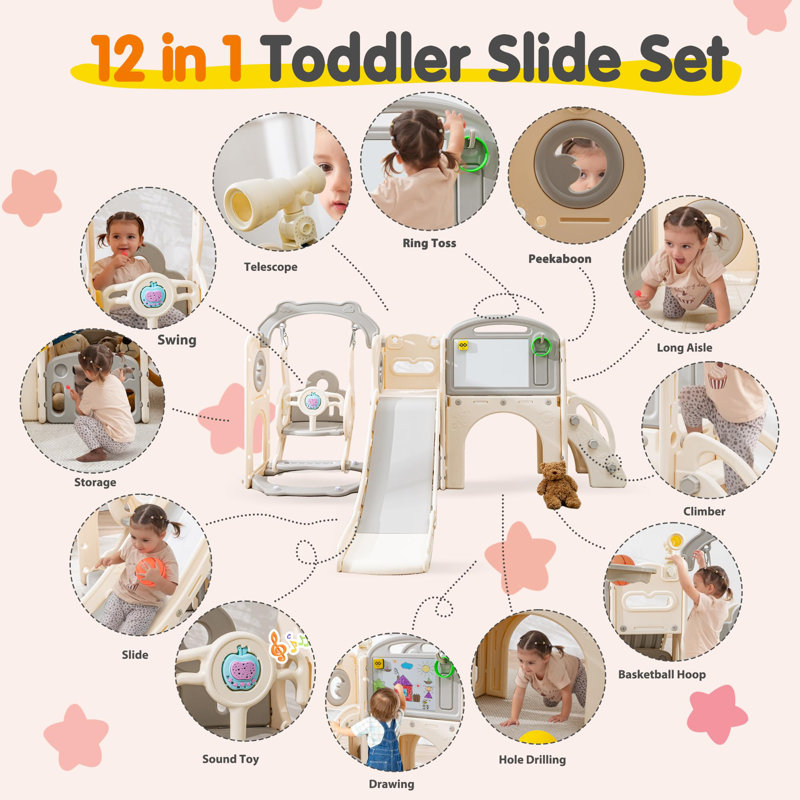  Ensemble de jeu pour enfants 86,45 po Ultimate - Intérieur et extérieur, Blanc