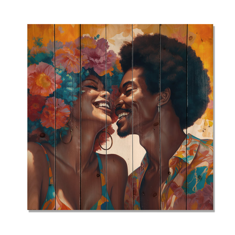 Ifigeneia - Panneaux de décoration murale en bois People, H 25 po x l 25 po