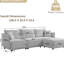 Mobilier de salon en velours côtelé - moderne, minimaliste, 2 coussins, et C, gris, 8 sièges, salon avec sièges gris, facile à assembler, look moderne-2068152229