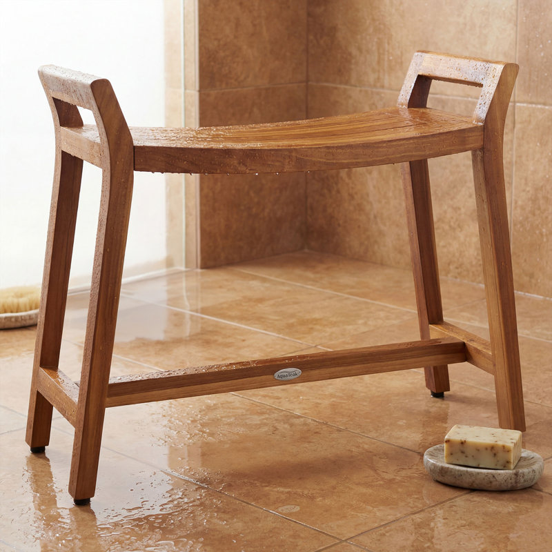 Asia Ascend 32" W Teak Shower Bench