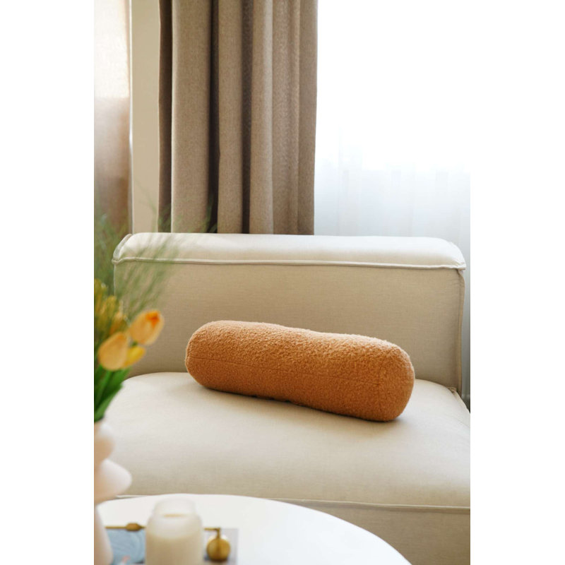 Eco-Friendly Cushion, Brown, 19.7 x 5.5 x 5.5 Inches | 75% Recycled Polyester & 25% Polyester, Silicone Filling | Machine Washable at 68°F | Perfect for Sofa, Chair, or Outdoor Use, Soft and Supportive Comfort