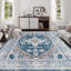 Tapis persan 8X10 rétro antidérapant lavable pour le salon, la cuisine, la chambre à coucher