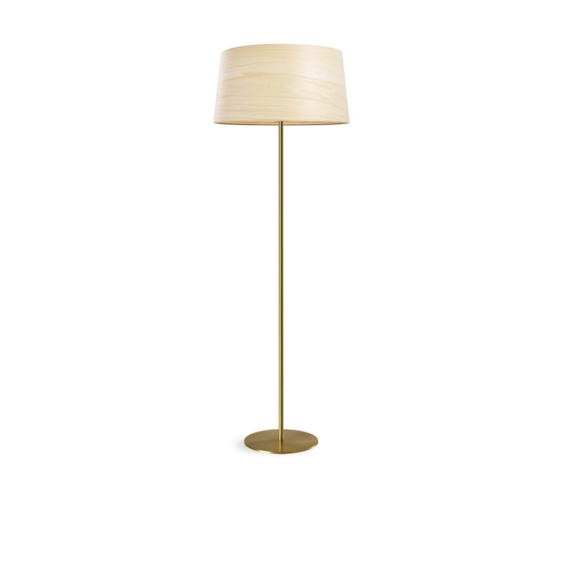 Zeta Floor Lamp - 18.5" Diameter, Natural White, Gold, Dimmable