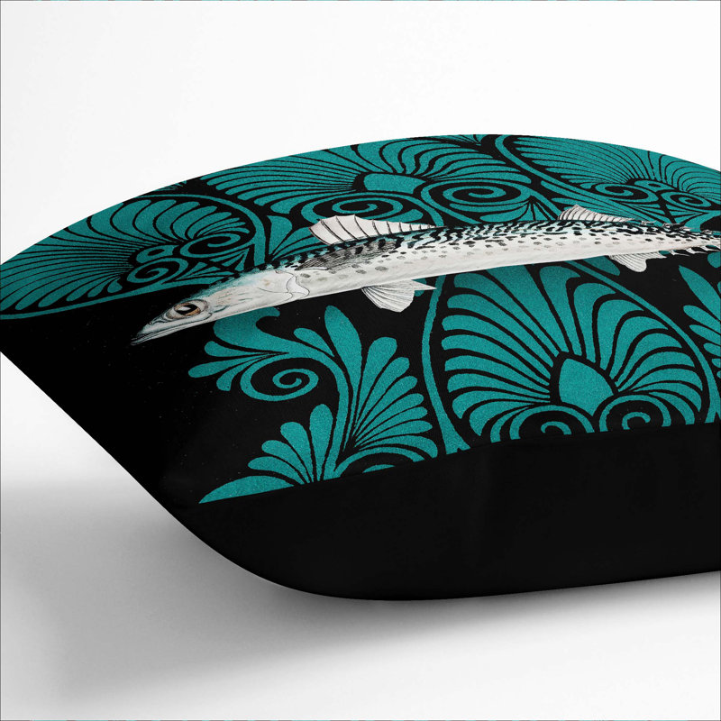 Square Throw Cushion, Black, 40cm H x 40cm W x 15cm D
