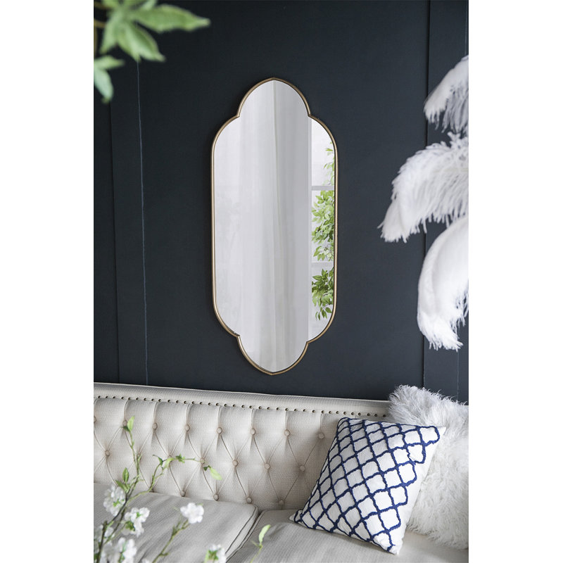 Miroir mural 22,4 x 1 x 48 po avec bords entaillés