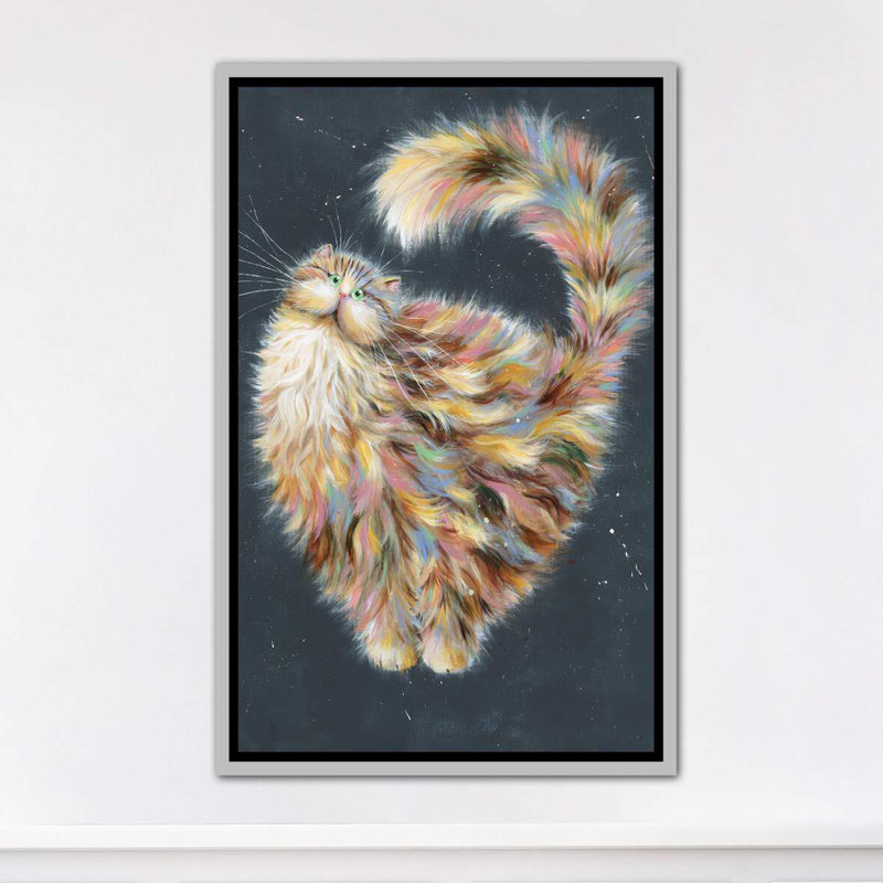Patapoufette par Kim Haskins-impression d’art graphique, H 26 po x l 18 po x P 1,5 po, Toile avec cadre argenté