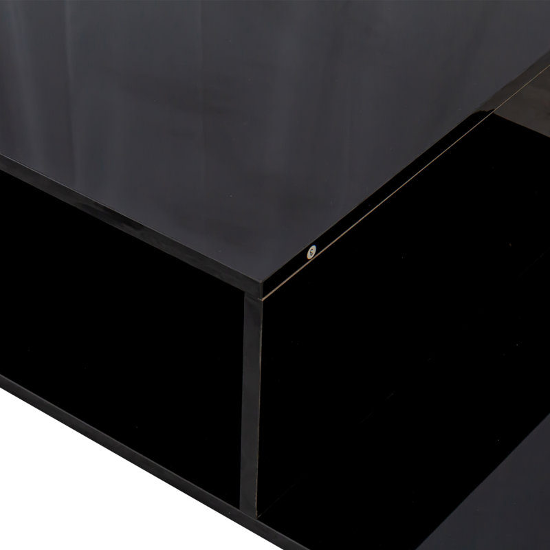 Coffee table with unique architectural shape, Black