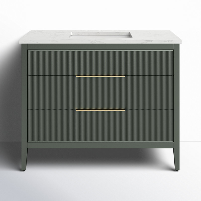 Emma 42" W Single Vanity, Vintage Green