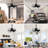 20.9" W Plug-in Caged Ceiling Fan with LED Light and Remote