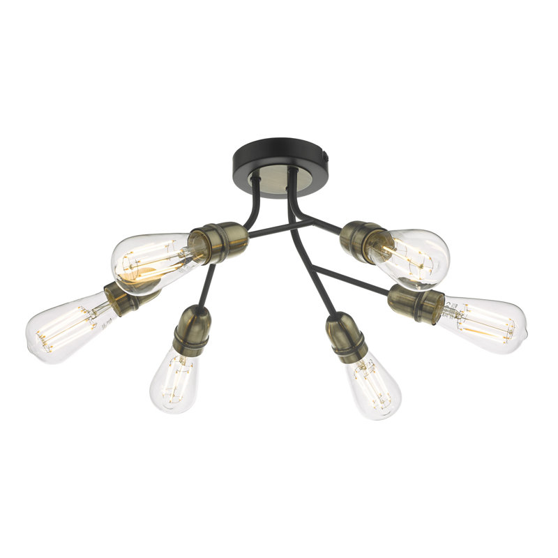 Raegina Glass Semi Flush Mount