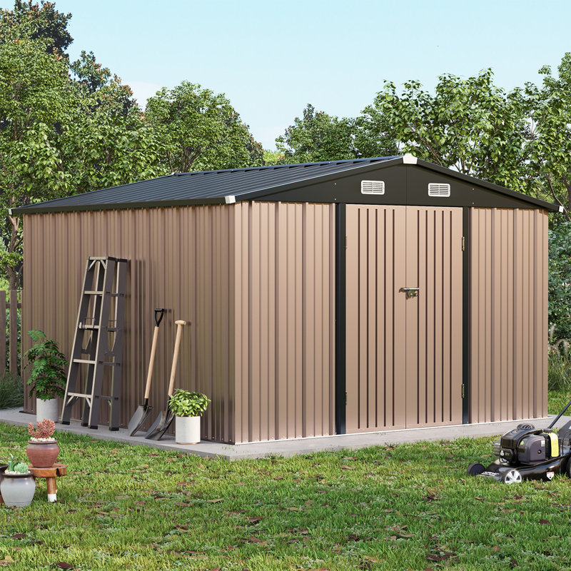 10 pi. L 10 pi. D Ensemble de remise en métal avec base en métal