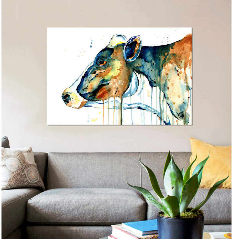 «Feeling Blue» par Lisa Whitehouse, impression sur toile, H 12 po x l 18 po x P 1,5 po, Toile tendue, Pas de tapis