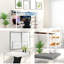 Lit mezzanine peu encombrant avec bureau, métal blanc et bois, conception de chambre à coucher moderne