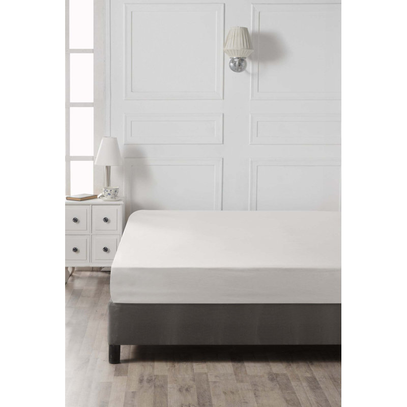 Ranforce Fitted Sheet, White, Twin Fitted Sheet