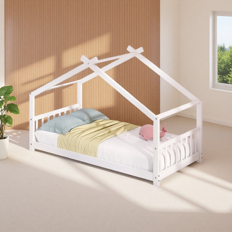 Lit maison, Twin, Blanc