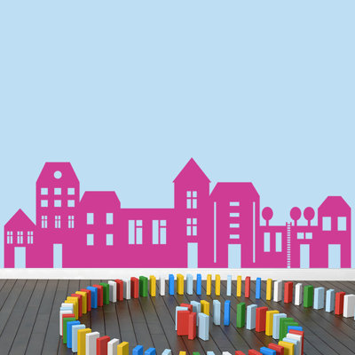 Ensemble de décalcomanie murale little city