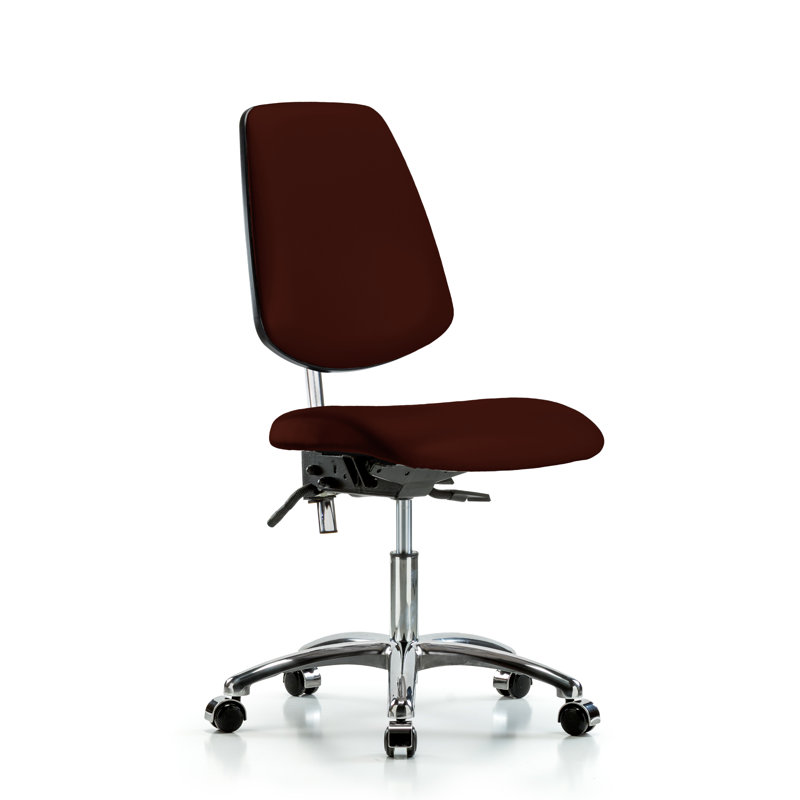 Chaise de travail Evie, Bourgogne, Roulettes, Non inclus