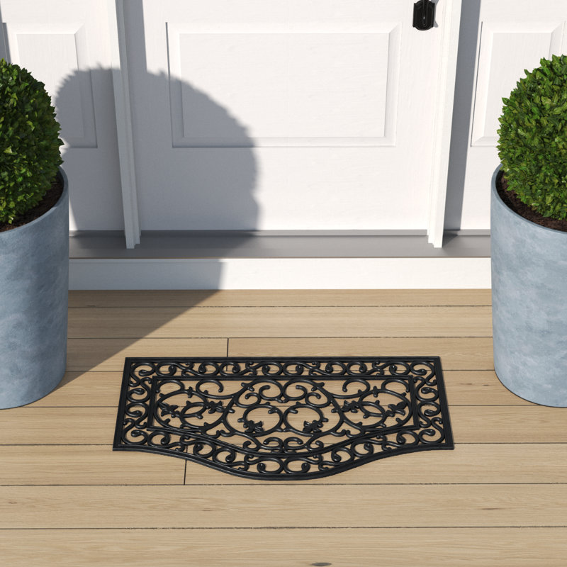 Tapis d'extérieur antidérapant en caoutchouc 30 po x 18 po Alexious