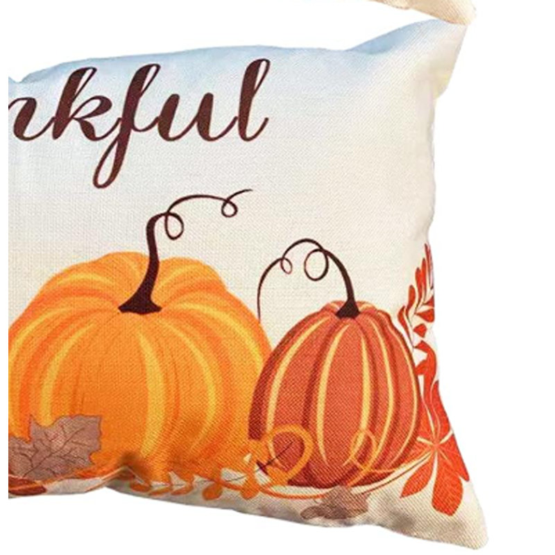Housses de coussin d'automne de l'Action de grâce 12 x 20 pouces, ensemble de 2, coussins décoratifs d'automne à motif de feuilles de citrouille et feuilles d'érable
