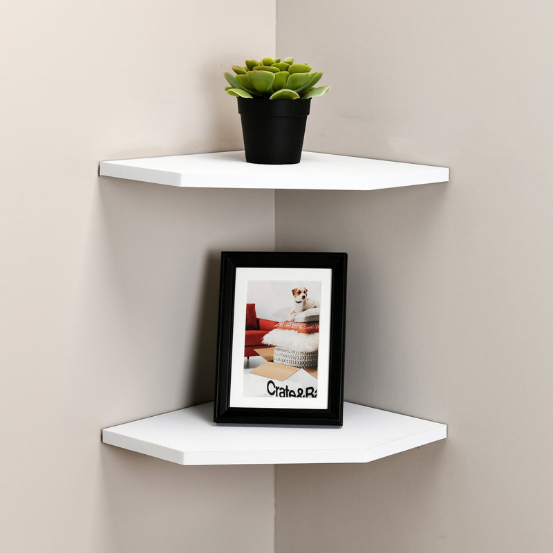 2 Piece Corner Shelf, 1.2" H x 12" W x 12" D