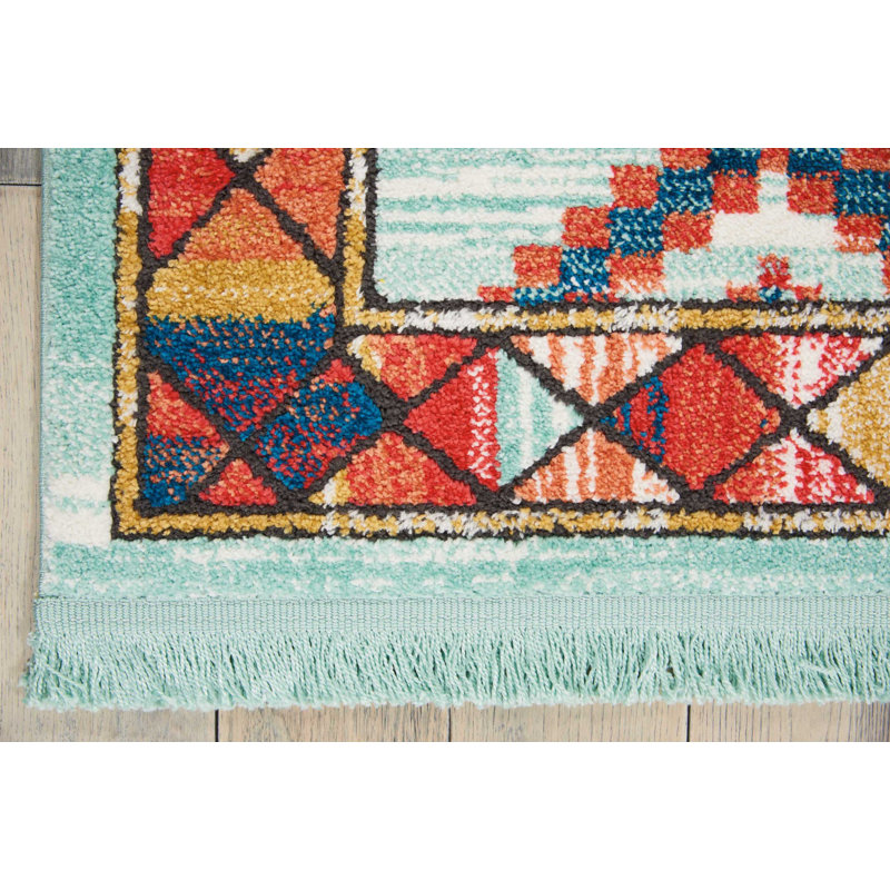Geometric Indoor Rug, Rectangle 5'3" x 7'6"