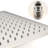 Ceiling Shower With 16" Head And Handheld - Brushed Nickel, Brass, Natural Rainfall Simulation, Self-Cleaning Nozzle, Matches American Standard Pipe Demands System & Handheld, ,