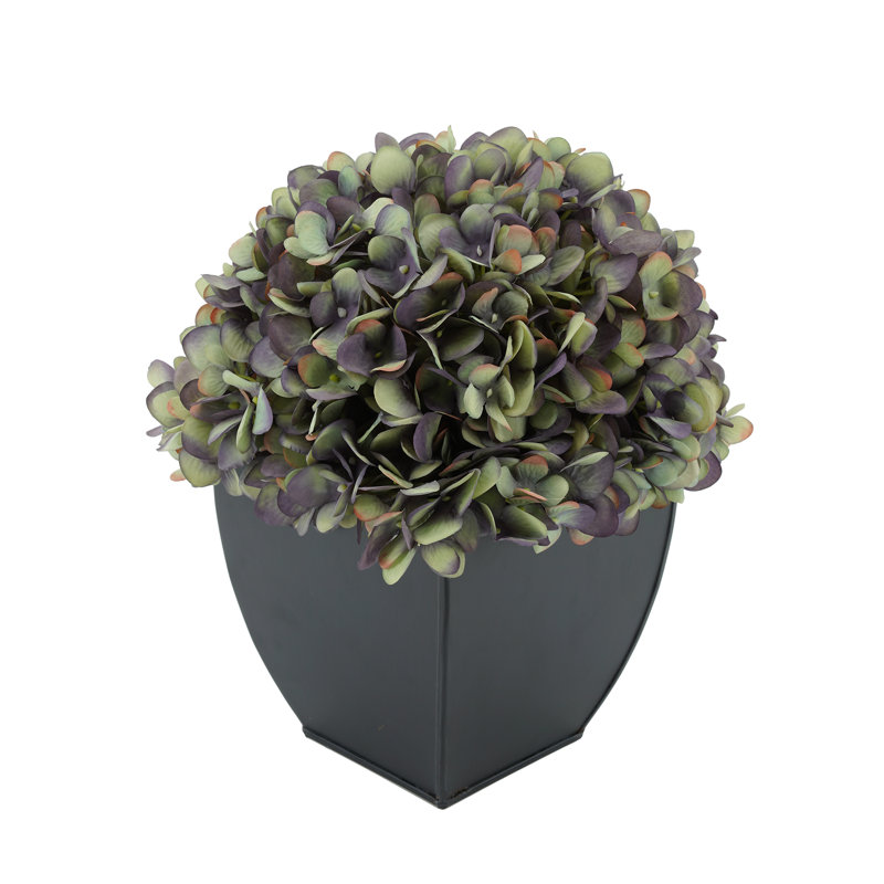Arrangement floral hortensia en pot, Mauve antique