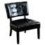 Fauteuil surdimensionné noir avec similicuir et structure robuste avec sièges abondants