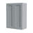 Gray Shaker Solid Wood Wall Cabinet With Soft-Close Doors, Adjustable Shelves - 27" Double Door Storage For Kitchen, Bathroom, Laundry, Garage (Easy Assembly, 27"W X 12"D X 36"H)-1266006397-1266006392