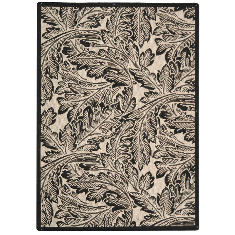 Tapis d'intérieur / extérieur floral Clapperton Performance, Rectangle 2 pi 7 po x 5 pi