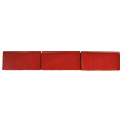 Antic Special 6" x 3" Glossy Ceramic Bullnose Tile Trim in Red