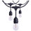 60 Foot LED String Light 24-S14 Lamps Medium Base 2200K CCT Black