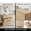 Commode élégante à 9 tiroirs - Armoire de rangement moderne avec poignées dorées et finition imperméable-1303625373